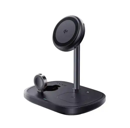Incarcator wireless Baseus EnerFill FS41 3-in-1, 22.5W, TEC Cooling, Negru (incarcator 45W si cablu USB-C 1m inclus) (Negru)