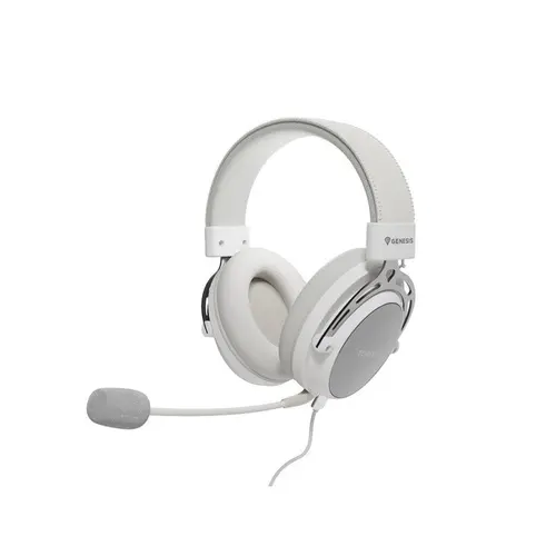 Casti Gaming Genesis Toron 301, 2x Jack 3.5mm, Difuzor 53mm, Stereo 2.0, Multiplatforma, Microfon (Alb)
