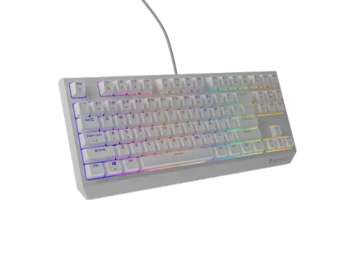 Tastatura Mecanica Gaming Genesis Thor 230 TKL, USB, Iluminare RGB, Switch-uri Outemu Brown (Alb)