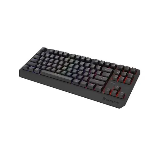 Tastatura Gaming Mecanica Wireless Genesis Thor 230 TKL, Bluetooth, Layout US, Iluminare RGB, Switch-uri Outemu Silent Lemon (Negru)