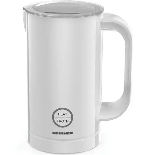 Aparat pentru spumat laptele Heinner HMFR-450WH, 450 W, capacitate spumare 100ml, 4 functii, capacitate incalzire 200ml, led, inel spumare magnetic (Alb)