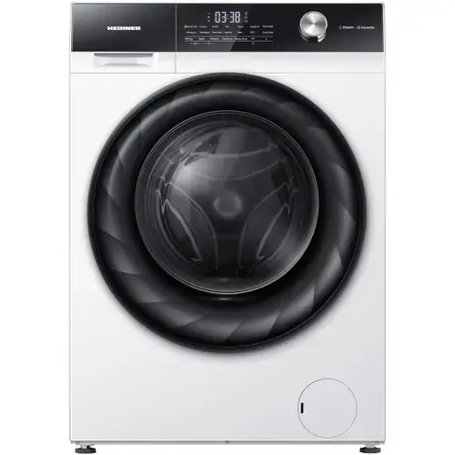 Masina de spalat rufe Heinner HWM-H1014IVKA+++, 10 kg, 1400 rpm, Clasa A, Motor Inverter, Display digital, Clatire suplimentara (Alb)
