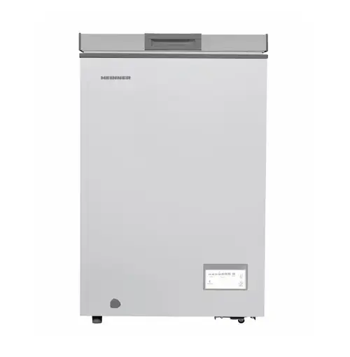 Lada frigorifica Heinner HCF-HM100CSE++, 98 l, Clasa E, Convertibila Frigider/Congelator, Control electronic (Argintiu)