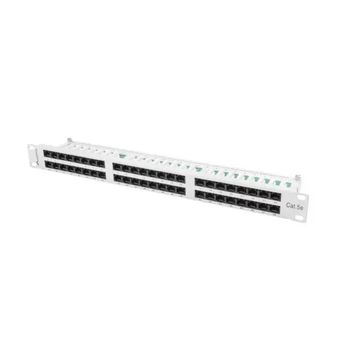 Patch Panel Lanberg PPU5-1048-S, 48 port, 1U, cat. 5e (Gri)