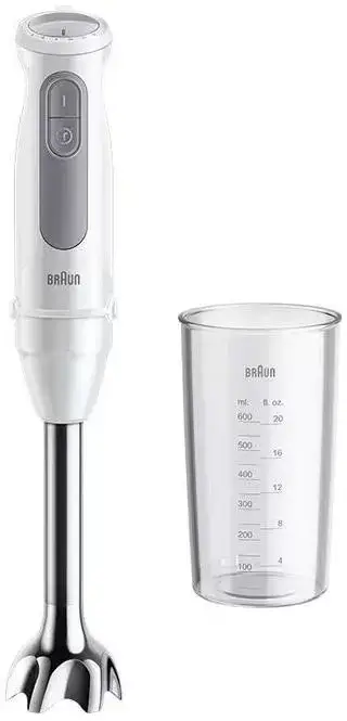 Blender de mana Braun Multi Quick 5 MQ 50001M, 1000 W, 21 viteze, Pahar 0.6 l (Alb)