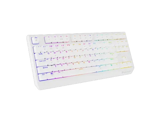 Tastatura Gaming Mecanica Wireless Genesis Thor 230 TKL, Bluetooth, Iluminare RGB, Switch-uri Outemu Red, Layout US (Alb)