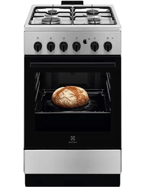 Aragaz Electrolux LKG504012X, Gaz, 4 Arzatoare, Grill, Autocuratare catalitica, Aprindere Electrica, Siguranta gaz, 50x60 cm (Inox/Negru)