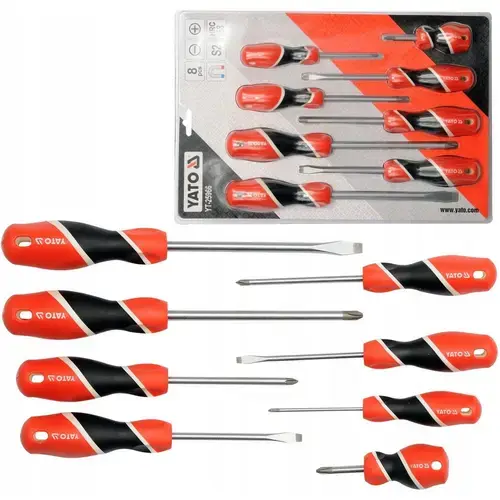 Set 8 surubelnite Yato YT-25966, S2, Portocaliu/Negru