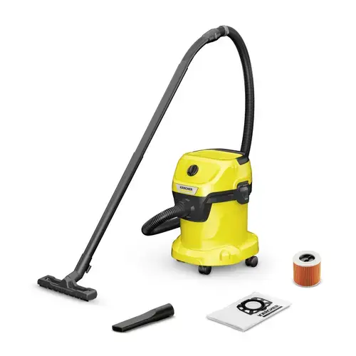 Aspirator umed-uscat Karcher WD 3 V-15/4/20, 1000 W, Recipient 15 l, Cablu 4m (Galben)