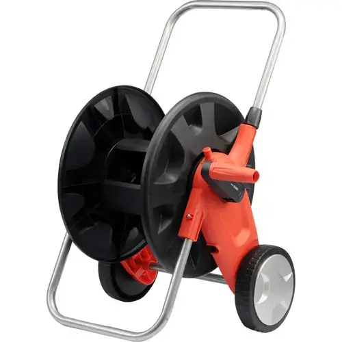 Carucior pentru furtun de gradina, Yato, 50 m, Negru/Rosu
