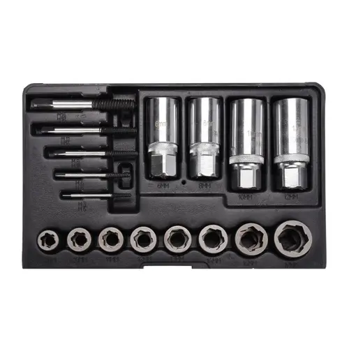Set extractoare de suruburi si piulite rupte Yato YT-06033, 17 piese