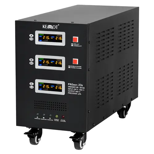 Stabilizator de tensiune servomotor trifazat KEMOT URZ3437, 20000VA/14000W