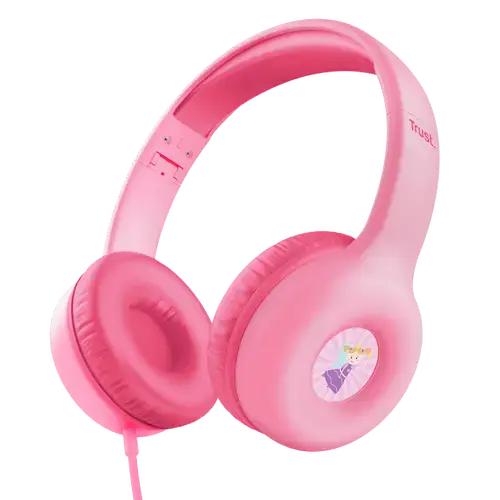 Casti Trust Nouna Kids, Jack 3.5mm, Stereo 2.0 (Roz)