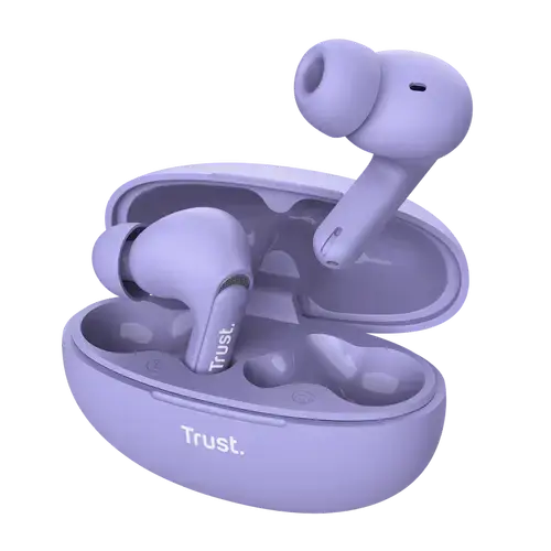 Casti True Wireless Trust Yavi TR-25297, Bluetooth, ENC, Microfon, Multiplatforma (Mov)