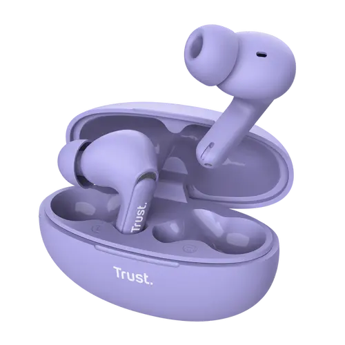 Casti True Wireless Trust Yavi TR-25297, Bluetooth, ENC, Microfon, Multiplatforma (Mov)