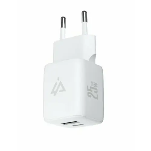 Incarcator Retea iPEAX GaN 25W, USB-C + USB-A (Alb)