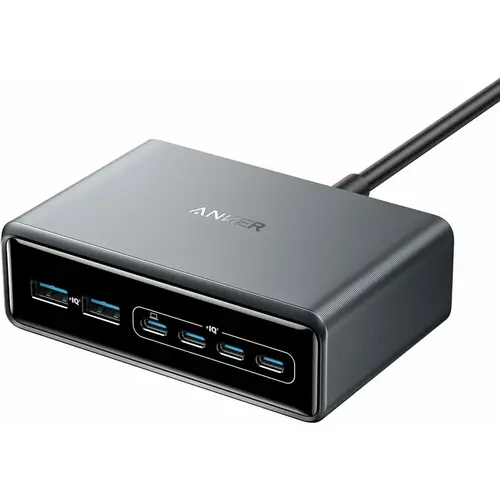 Incarcator si statie incarcare Anker Prime 200W, 4x USB-C Fast Charging, 2X USB-A, GaN, USB-C Power Delivery (Negru)
