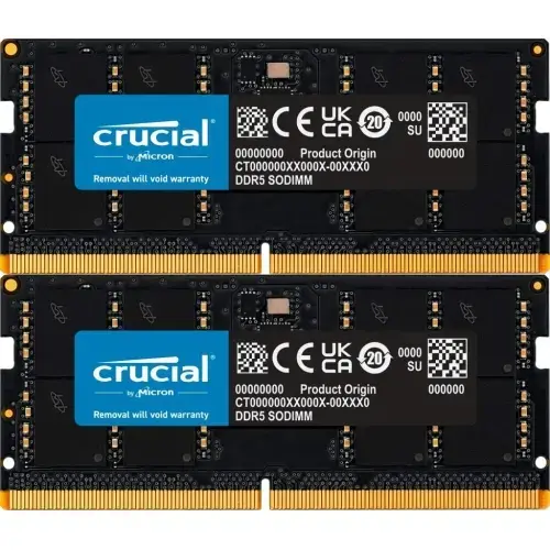 Memorii laptop SO-DIMM Crucial 64GB(2x32GB), DDR5-4800MHz, CL40, Dual Channel