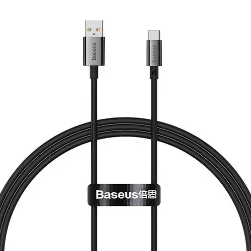 Cablu de date si incarcare USB-A - USB-C Baseus Superior Series, 100 W, 1m (Negru)