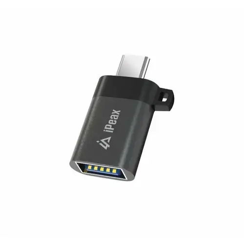 Adaptor iPeax OTG USB-C / USB-A (female) (Negru)