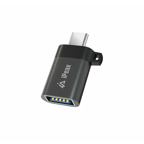 Adaptor iPeax OTG USB-C / USB-A (female) (Negru)