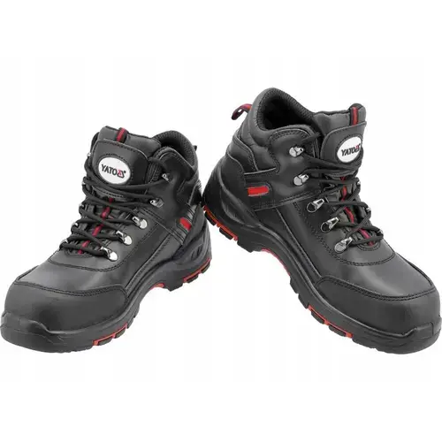 Ghete protectia muncii Yato YT-80655, Piele naturala, Negru, 44 EU