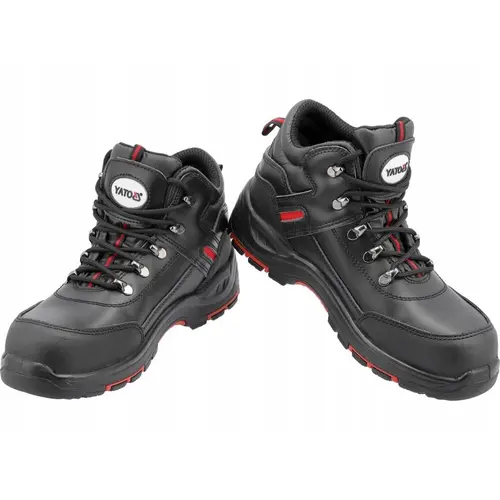 Ghete protectia muncii Yato YT-80655, Piele naturala, Negru, 44 EU
