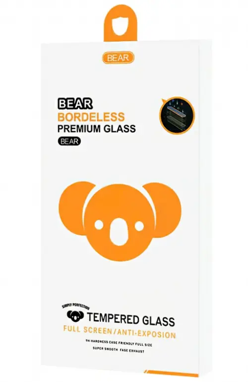 Folie de protectie Ecran Bear Borderless pentru Apple iPhone 17e / 16e / 14, Sticla Securizata, Full Glue