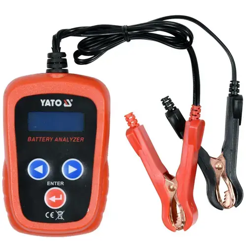 Tester electronic pentru baterii auto 12V, Yato YT-83113, LCD, 200-1200A