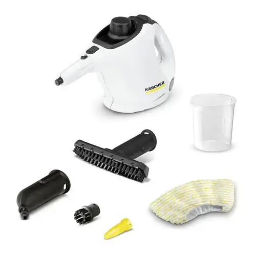 Aparat de curatat cu abur Karcher SC 1 1.516-400.0, 1200 W, 3 bar, Rezervor 0.2L, incalzire 3 minute (Alb/Negru)