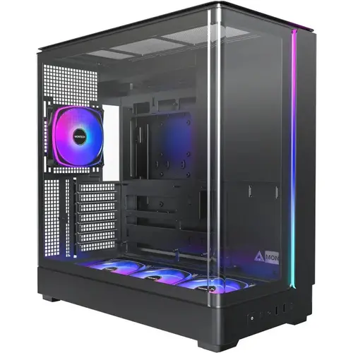 Carcasa Montech KING 45 PRO, Middle Tower, Tempered glass, Negru