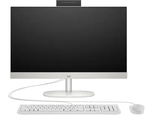 All in One PC HP ProOne 240 G10, Procesor Intel Core i5-1335U, 10 cores, 1.3GHz up to 4.6GHz, 12MB, 23.8inch FHD (1920x1080), 16GB DDR4, 512GB SSD, Wi-Fi, Bluetooth, Intel Iris Xe Graphics, No OS (Alb)