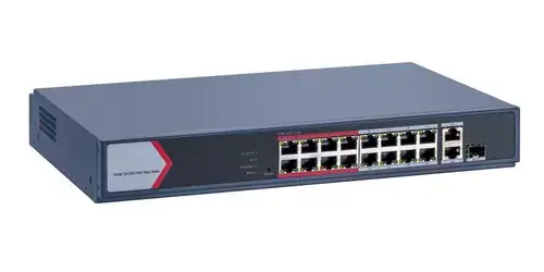 Switch Hikvision DS-3E1318P-EI/M, 16 porturi, PoE