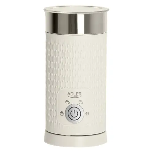 Spumator de lapte Adler AD 4495, 500 W, Baza rotativa 360, 0.3 l lapte, 0.13 l spuma (Crem)