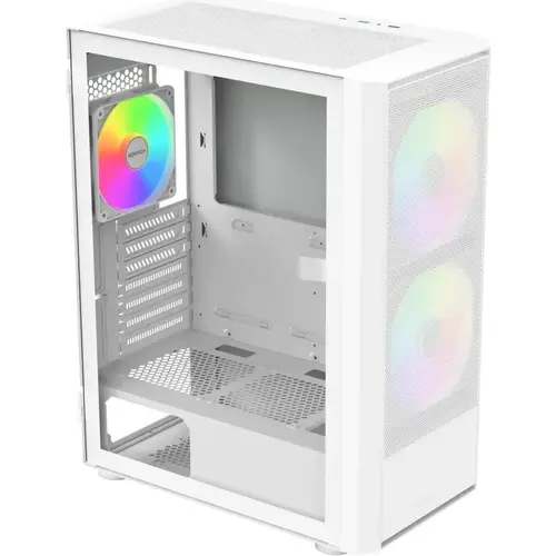 Carcasa Montech X2 Plus, Middle Tower, Tempered glass, Alb