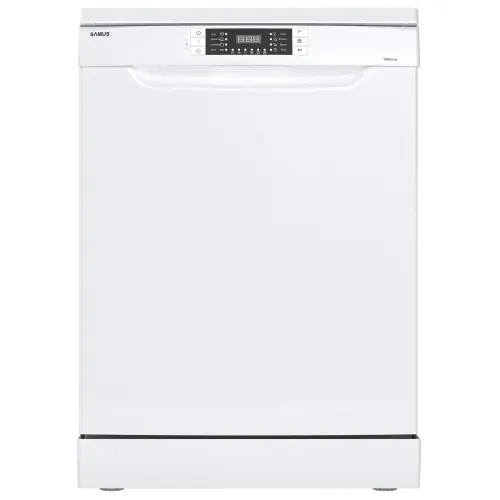 Masina de spalat vase Samus SDW614.8, 14 seturi, Latime 60 cm, 8 programe, Clasa energetica E, Afisaj electronic (Alb)