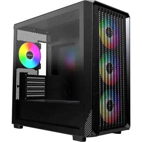 Carcasa Montech X5M, Mini Tower, Tempered glass, Negru