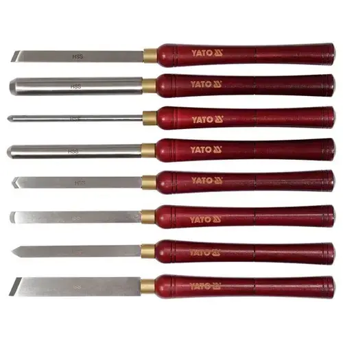 Set de unelte pentru lemn Yato YT-62780, 8 piese, otel HSS, lungime 435mm