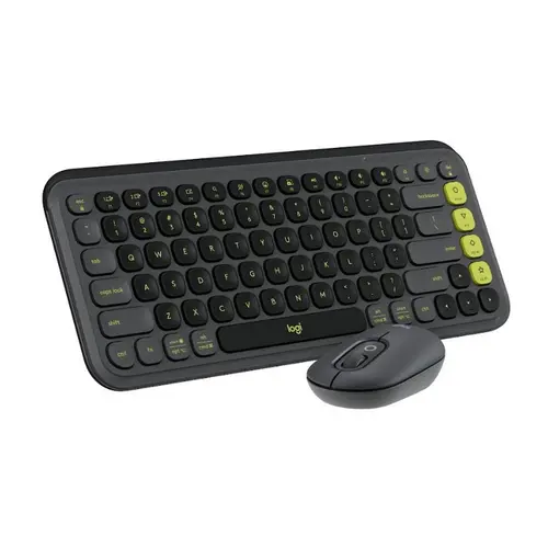 Kit tastatura si mouse Logitech Pop Icon Combo, Bluetooth, Layout US (Negru)