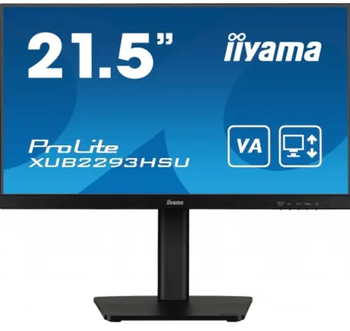 Monitor VA LED Iiyama 21.5inch XUB2293HSU-B7, FulL HD (1920 x 1080), HDMI, DisplayPort, Boxe, 100 Hz, 1 ms (Negru)