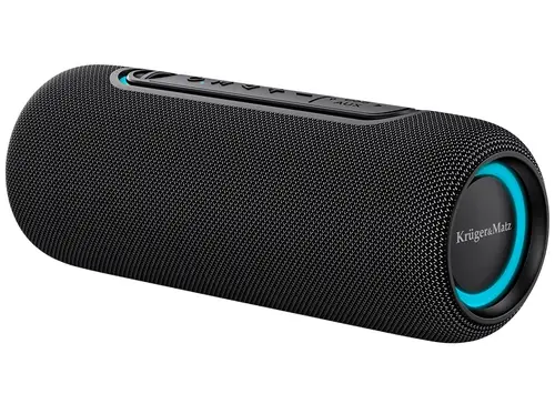 Boxa Portabila Kruger&Matz Street, 20W, 2 difuzoare, iluminata RBG, Waterproof IPX5 (Negru)