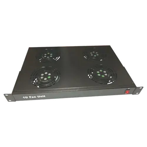 Ventilator rack DATEUP 9801130771, 4 fan + cablu alimentare 1,5m, 1U (Negru)