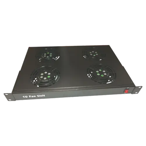 Ventilator rack DATEUP 9801130771, 4 fan + cablu alimentare 1,5m, 1U (Negru)