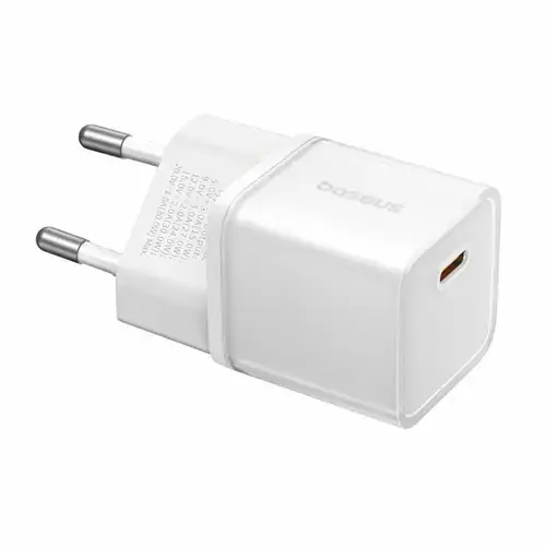 Incarcator Retea Baseus GaN5S P10162503213-00, 20 W, 3A, 1 x USB-C (Alb)