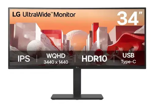 Monitor IPS LED LG 34inch 34BA75QE-B, UWQHD (3440 x 1440), HDMI, DisplayPort, Ecran curbat (Negru)