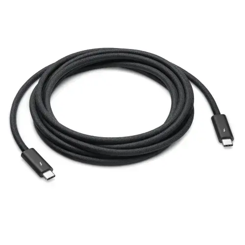 Cablu de date Apple MW5H3ZM/A Thunderbolt 4 (USB-C) Pro, 100 W, 3 m (Negru)