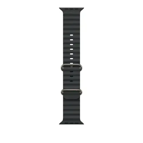 Curea Smartwatch Apple MXTL3ZM/A pentru Watch 49mm, Ocean Band, Natural Titanium Finish (Negru)
