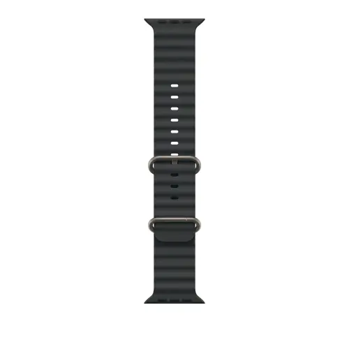 Curea Smartwatch Apple MXTL3ZM/A pentru Watch 49mm, Ocean Band, Natural Titanium Finish (Negru)