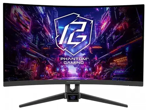 Monitor Gaming VA LED ASRock 27inch PG27FRS1A, Full HD (1920 x 1080), HDMI, DisplayPort, Boxe, Ecran curbat, 280 Hz, 1 ms (Negru)
