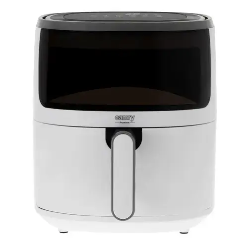Friteuza cu aer cald Camry CR 6313, fara ulei, 1500W, 5 litri, 12 programe de gatit, reglare temperatura 80 la 200 C, convectie, panou de comanda tactil, fereastra de vizitare (Alb)